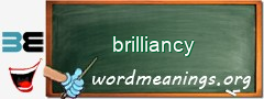WordMeaning blackboard for brilliancy
